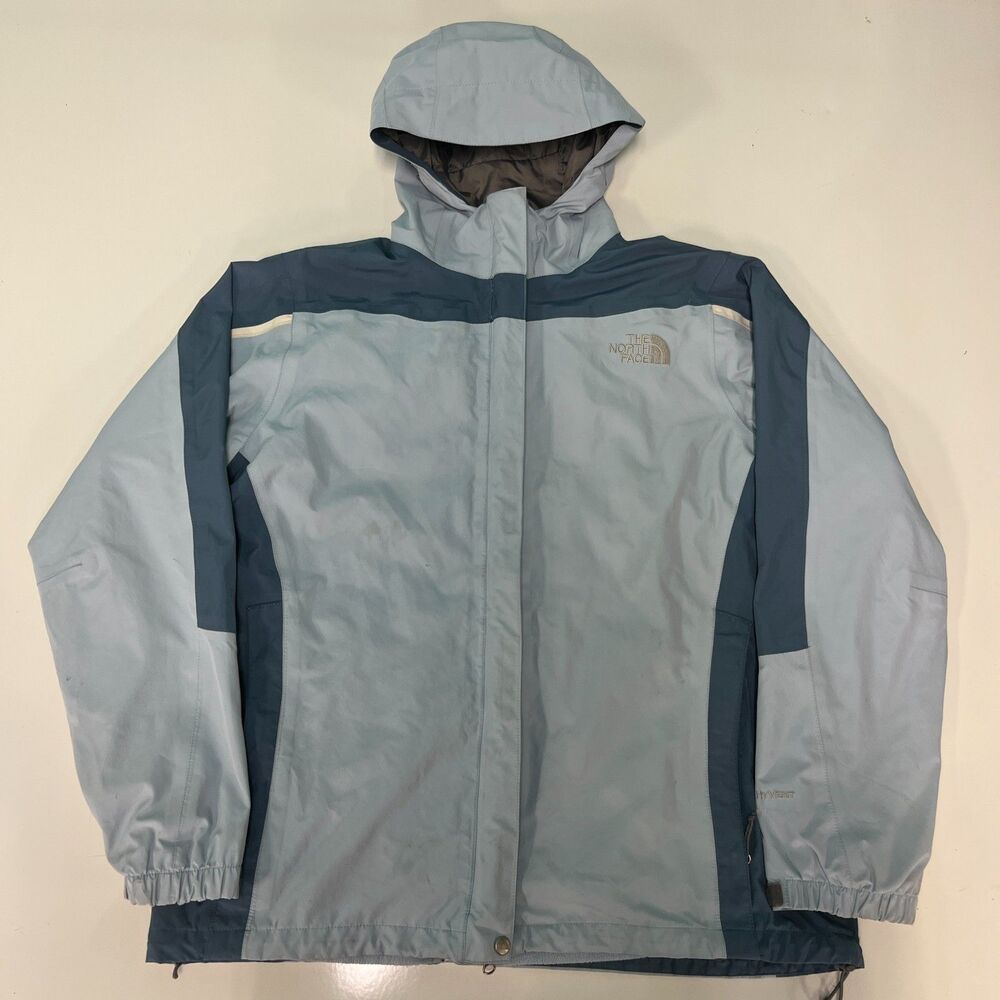 The North Face Women's XL HyVent 3-in-1 Triclimate Jacket Light Blue Fleece